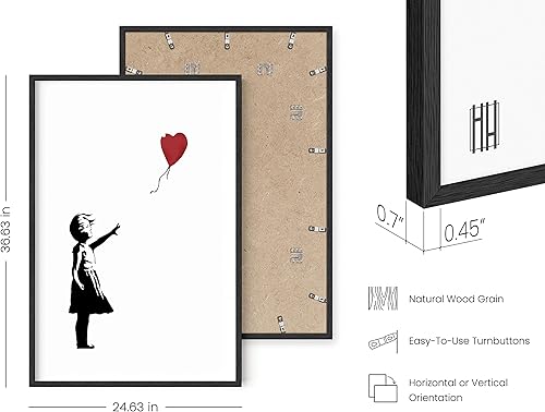 Miniatura 3 de HAUS AND HUES Banksy Niña con Globo Arte para Pared - Impreso de Arte Esperanzador, Ideal para la Decoración del Dormitorio o de la Sala de Estar