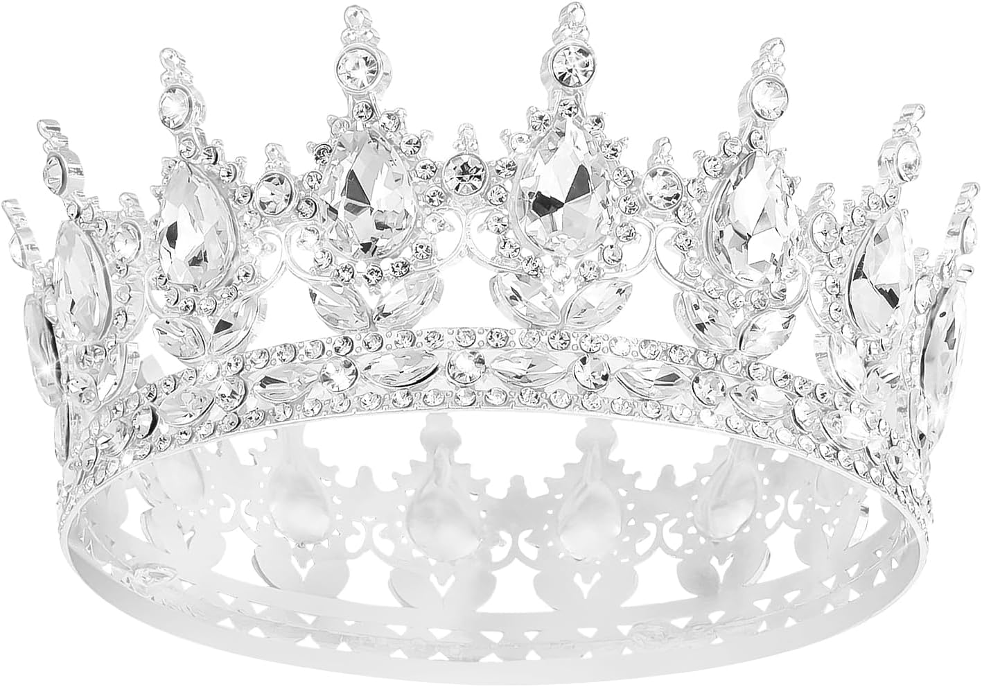 Queen Crown Rhinestone Wedding Crowns and Tiaras for Women Costume Party Hair Accessories Princess Birthday Crown Crystal Bridal Crown