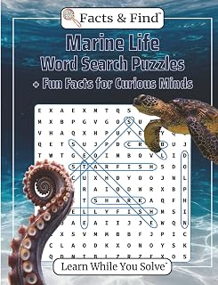 Marine Life Word Search Puzzles: + Fun Facts for Curious Minds (Wildlife Around the Globe)