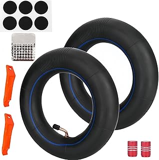 2 Packung 10x2,50 Schlauch und Reparaturset, 10 "Innenrohr Ersatz 60/70-6,5 für 10 Zoll Smart Self Balancing Elektroroller fit 36V 48V 400W 500W 800W Nabenmotor 45° TR87 Winkelstiel
