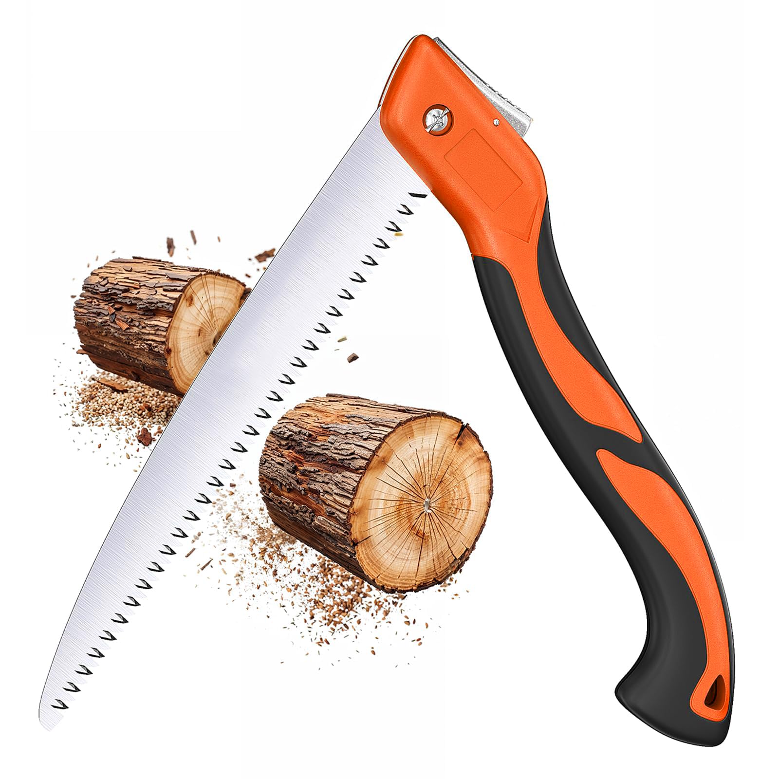 Sierra Plegable, Sierra de Podar en SK5 Acero Carbono, Diseño de Dientes Afilados, Serrucho de Jardín Antideslizante, Serrucho de Mano para Arboles Madera Camping Jardinería Holzbearbeitung