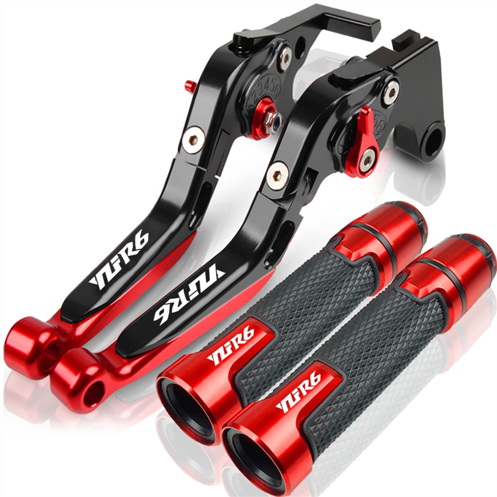 Levier d'embrayage de frein réglable WOODEY pour Yamaha YZF R6 2017-2020 avec poignées de guidon