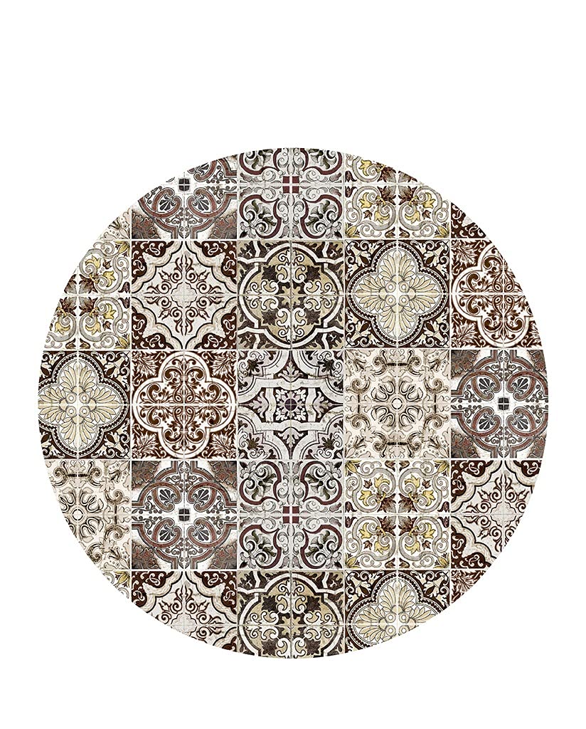 Tapis en vinyle rond Lisbonne pour sublimer le sol de la cuisine