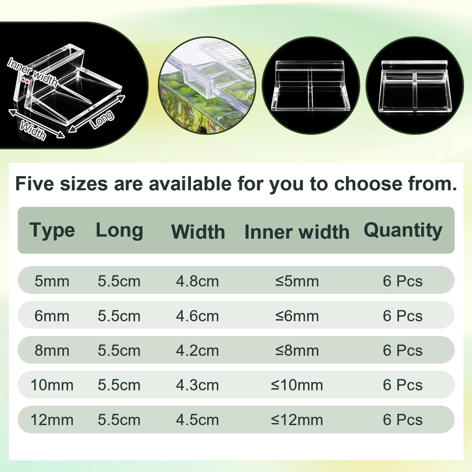 Sieral Lot de 2 couvercles d'aquarium en polycarbonate avec 30 clips de couvercle supérieur, couvercles d'aquarium 58 x 29 x 0,3 cm pour aquarium de 100,6 / 150 litres, version rail coulissant, avec