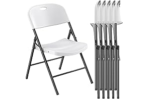 Nazhura Heavy Duty Plastic Folding Chairs 6 Pack: Durability at Your Doorstep