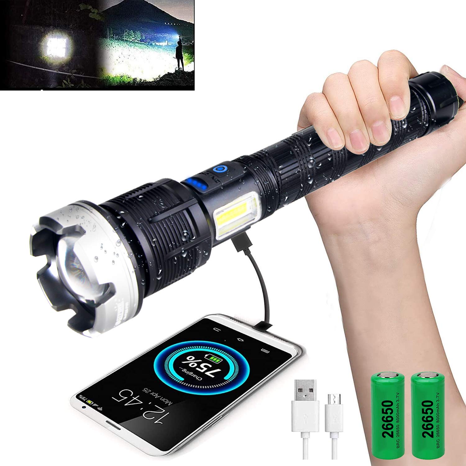 Buy VASTFIRE Adjustable Beam Flashlights High Lumens 5000 Best