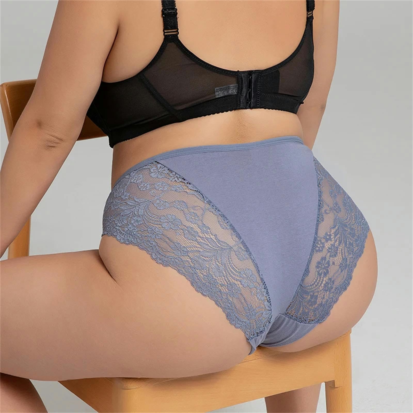 Culotte Femme 3Pcs S-4Xl Plus Taille De Lingerie Pauvrerie Haute-Aimne sous-Vêtements Briefs