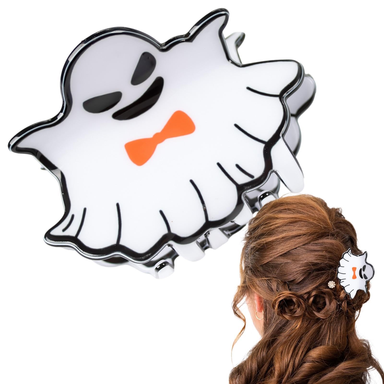 Amazon | かわいいゴーストのヘアクリップ,ハロウィンヘアピン 