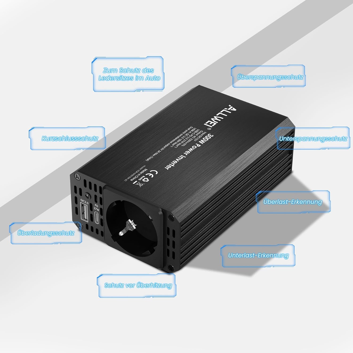 Diagram showing multiple safety protections of the inverter