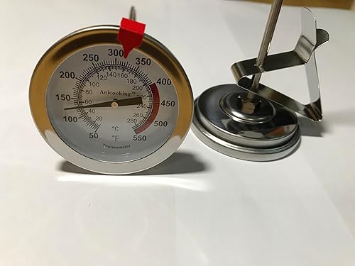 Miniatura 2 de Termómetro de caramelo con clip para olla y sonda de 8 pulgadas (2 paquetes), el mejor termómetro de aceite para freír, termómetro de dulces para