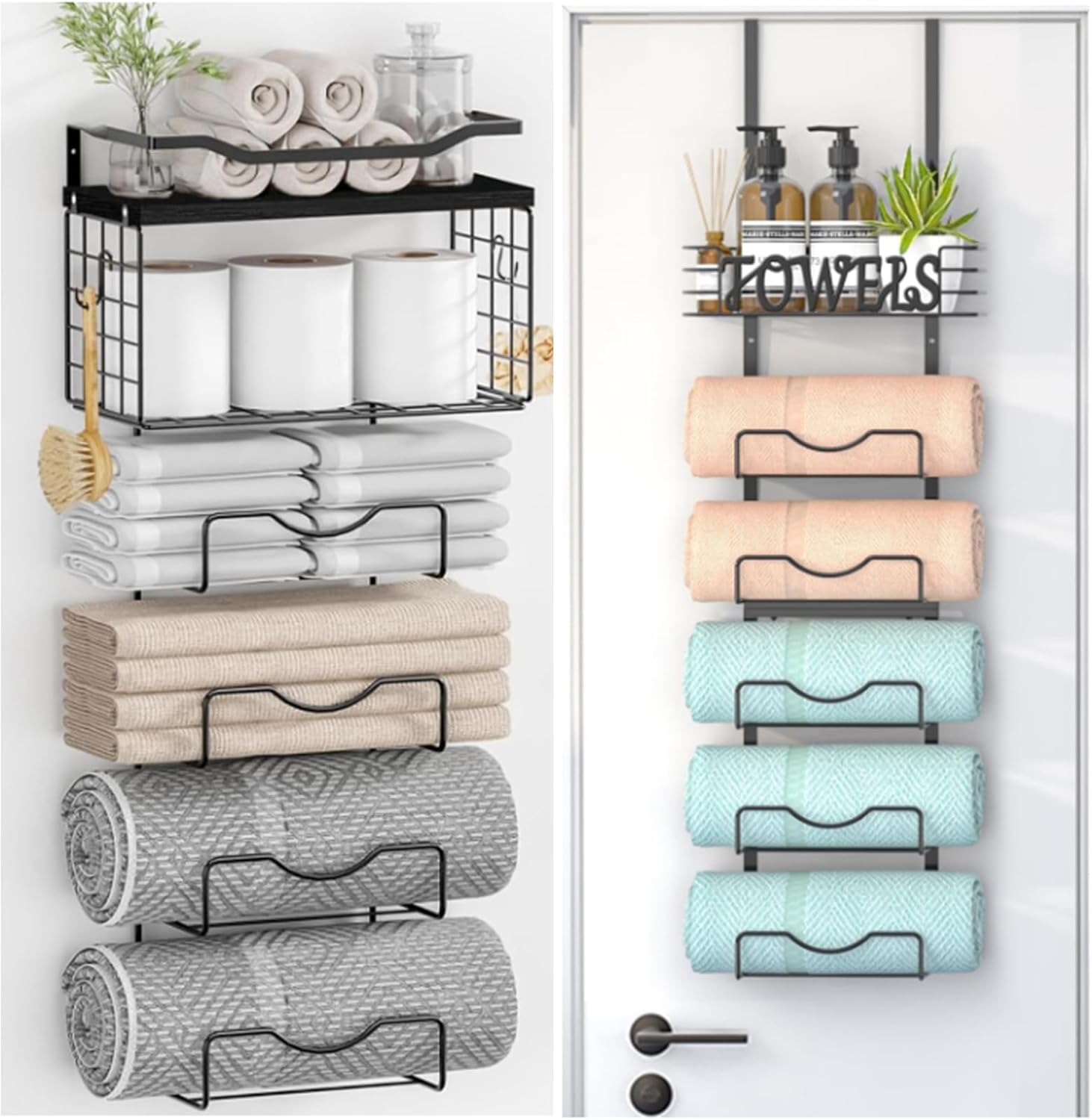 LIDTOP Towel Racks & Over The Door Towel Racks for Bathroom