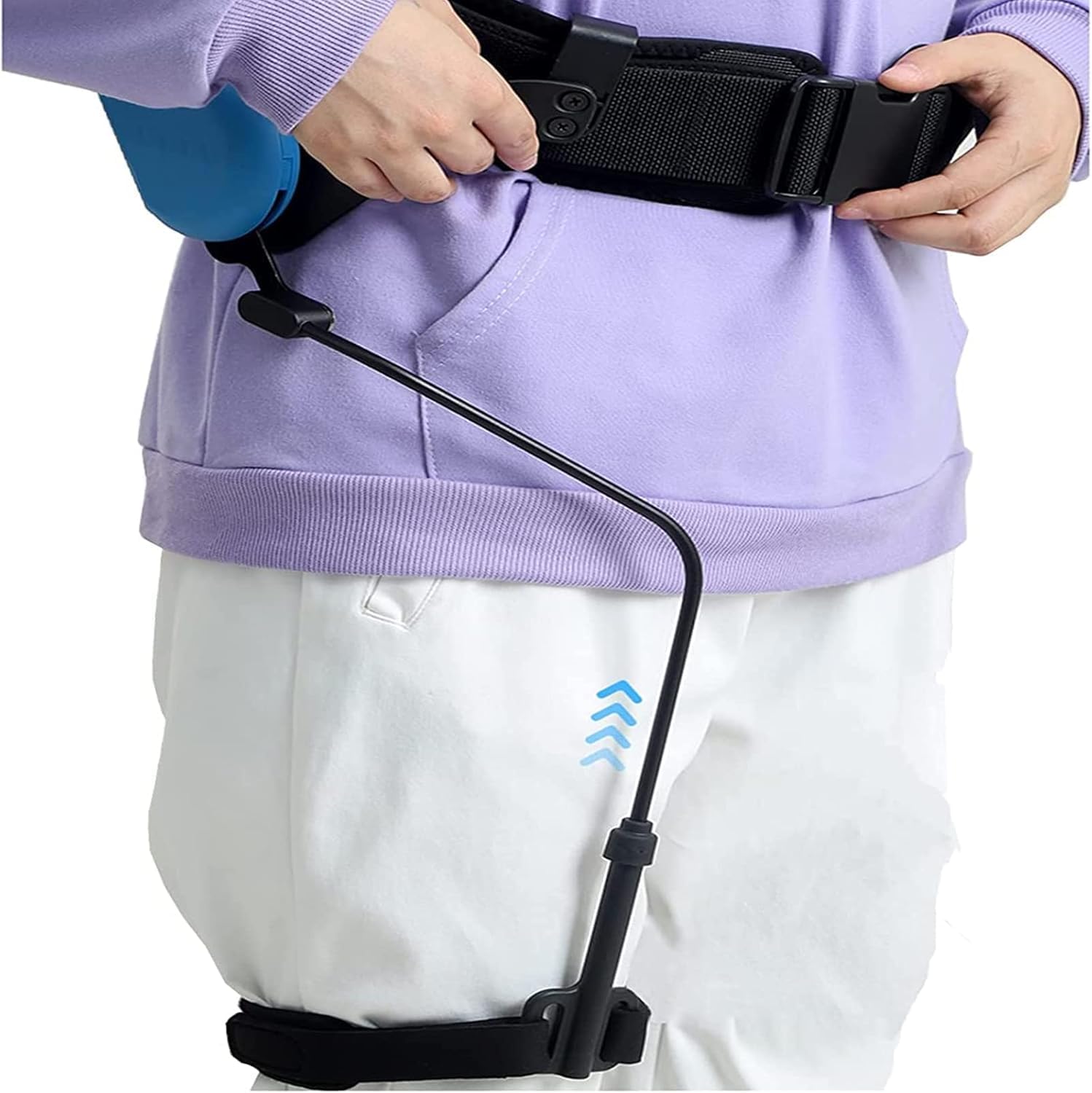 Body Power Walkig Aids, Physical Therapy Leg Lifter Assist with Adjustable Pole Legth Ad Waist Belt, Adjustable Itesity, Bioic Desig, Reduce Eergy Cosumptio, S