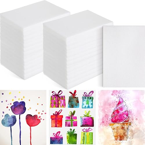 Cholemy 240 placas de impresión de espuma de 4 x 6 pulgadas, hojas de espuma blanca para manualidades, tablero de espuma, juego de papeles de espuma