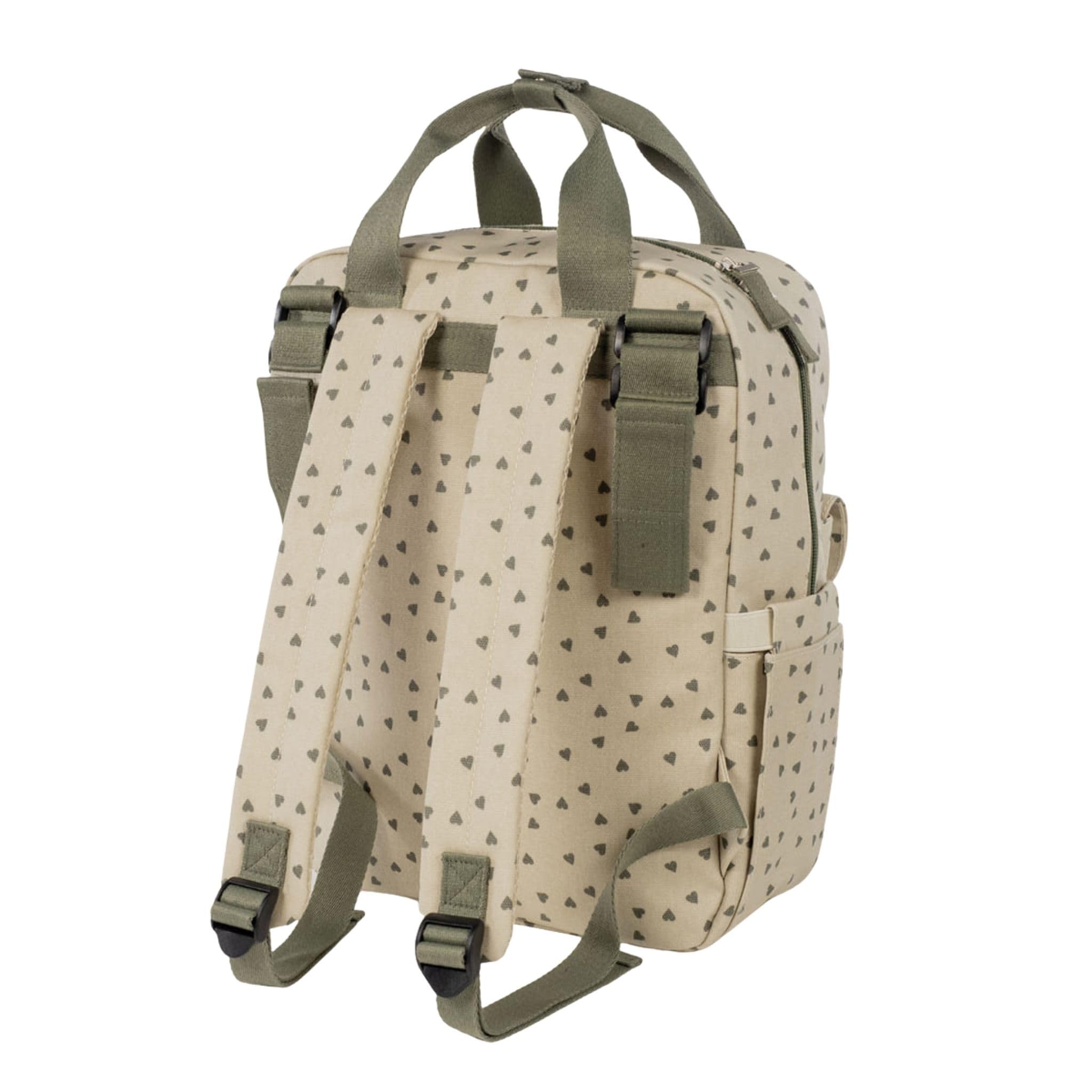 Walking Mum - Mochila Corazones Poppy Musgo