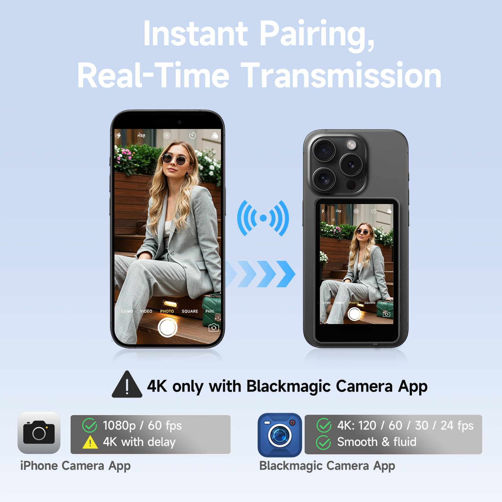 Rollei Easy Creator ekran monitora do selfie do telefonu, 10.1 cm, magnetyczne akcesorium do tylnej aparatu, kompatybilne z iPhone'em i Androidem, do TikTok, transmisja na żywo, vlogowanie