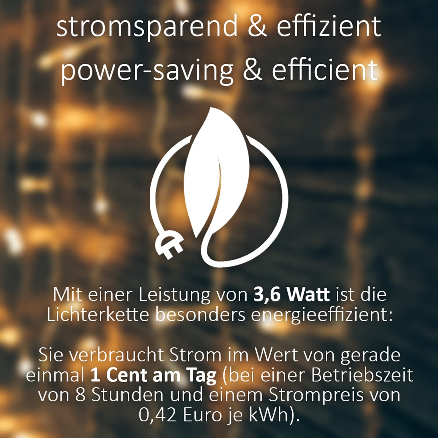 Idena 31115 - LED Lichterkette mit 1000 LEDs in Warmweiß, 8 Stunden Timer Funktion, Dimmer und Memory, mit Kabelaufroller, ca. 35 m lang, zum Basteln, als Party Deko, Weihnachtsdeko, zur Hochzeit