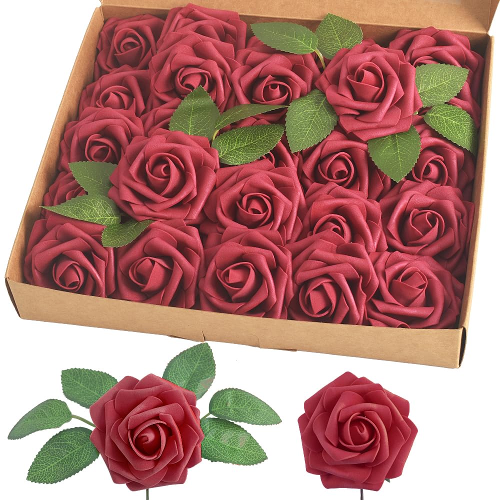 COSORO 25 pièces Fleurs Artificielles Roses Artificielles Bleu,Mousse Faux Roses avec Tiges Décoration Florale pour Anniversaire Mariage Gâteau Fête Jardin Artisanat Douche Nuptiale Saint Valentin COSORO 25 pièces Fleurs Artificielles Roses Artificielles Bleu,Mousse Faux Roses avec Tiges Décoration Florale pour Anniversaire Mariage Gâteau Fête Jardin Artisanat Douche Nuptiale Saint Valentin