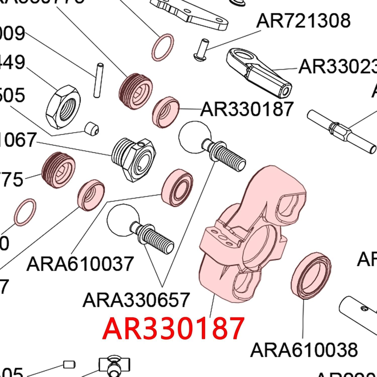 Aluminum Front Steering Knuckles Blocks for ARRMA 1/8 Mojave Talion TYHPON Infraction FIRETEAM Felony BLX 6S 1/7 4WD,Durable RC Car Caster Blocks C-Hubs w/Bearings,Hub Carriers Parts AR330187