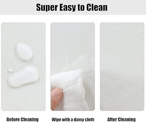 Miniatura 3 de LUSHVIDA - Mantel para mesa redonda impermeable y con borde elástico, de vinilo, ajustable a la mesa, para mesas de hasta entre 45 y 56 pulgadas, R