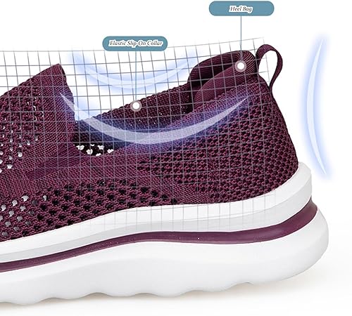 Miniatura 2 de Zapatos deportivos de malla transpirable con suela suave para mujer, antideslizantes, informales, ligeros, ortopédicos con soporte de arco y