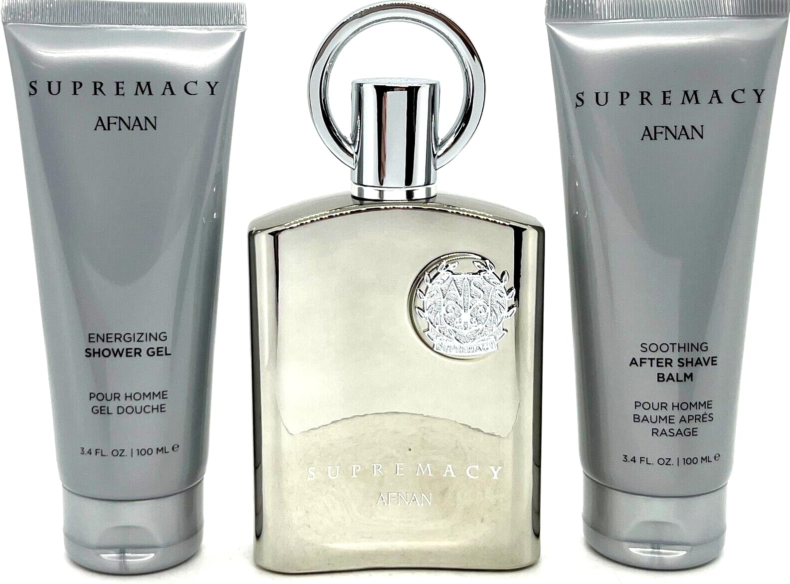 Amazon.com : Afnan Supremacy Silver 3-Piece Set for Men, (3.4 Oz