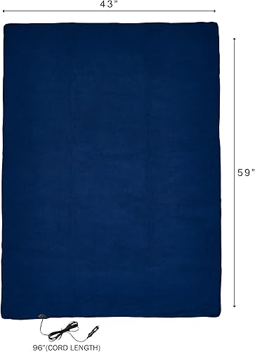 Miniatura 2 de Cobija eléctrica para auto de 12 voltios talla única Se ajusta a la mayoría Marino