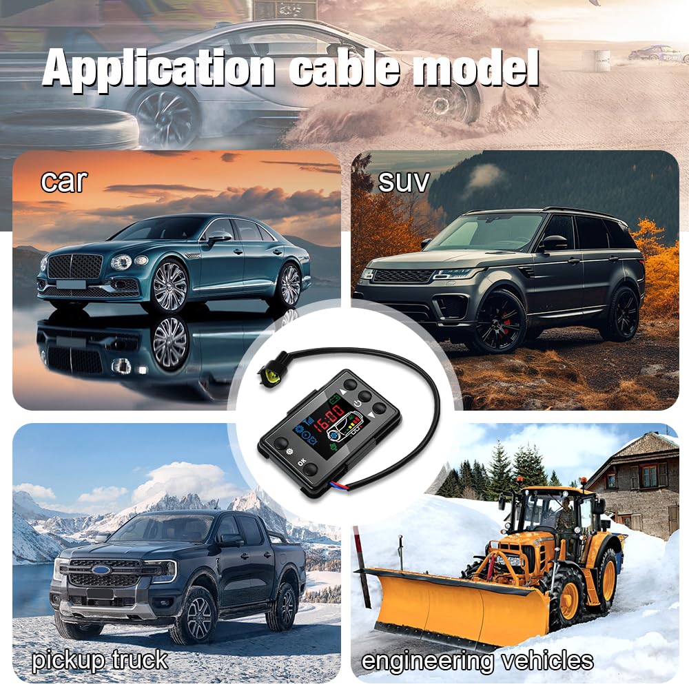 12V /24V Auto Heizung LCD Schalter Controller, Luftheizungs-Steuerplatine mit Fernbedienung, LCD-Autoheizungsregler, Auto Standheizung Controller Board für Auto Diesel Luftheizung Parkheizung