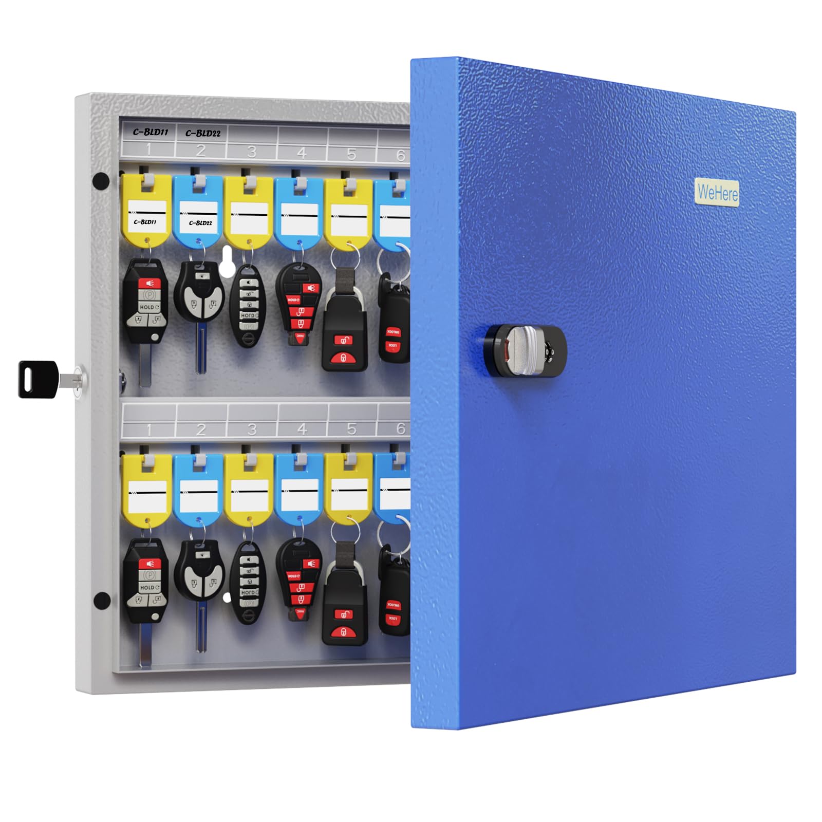Snapklik.com : DiDiHere 48 Key Lock Box Wall Mount