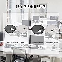 Vista 7 de MroMax Ojales de escritorio de plástico de 2.36 pulgadas (2.362 in), cubierta para cables de escritorio, organizador de cables para el hogar, Gris