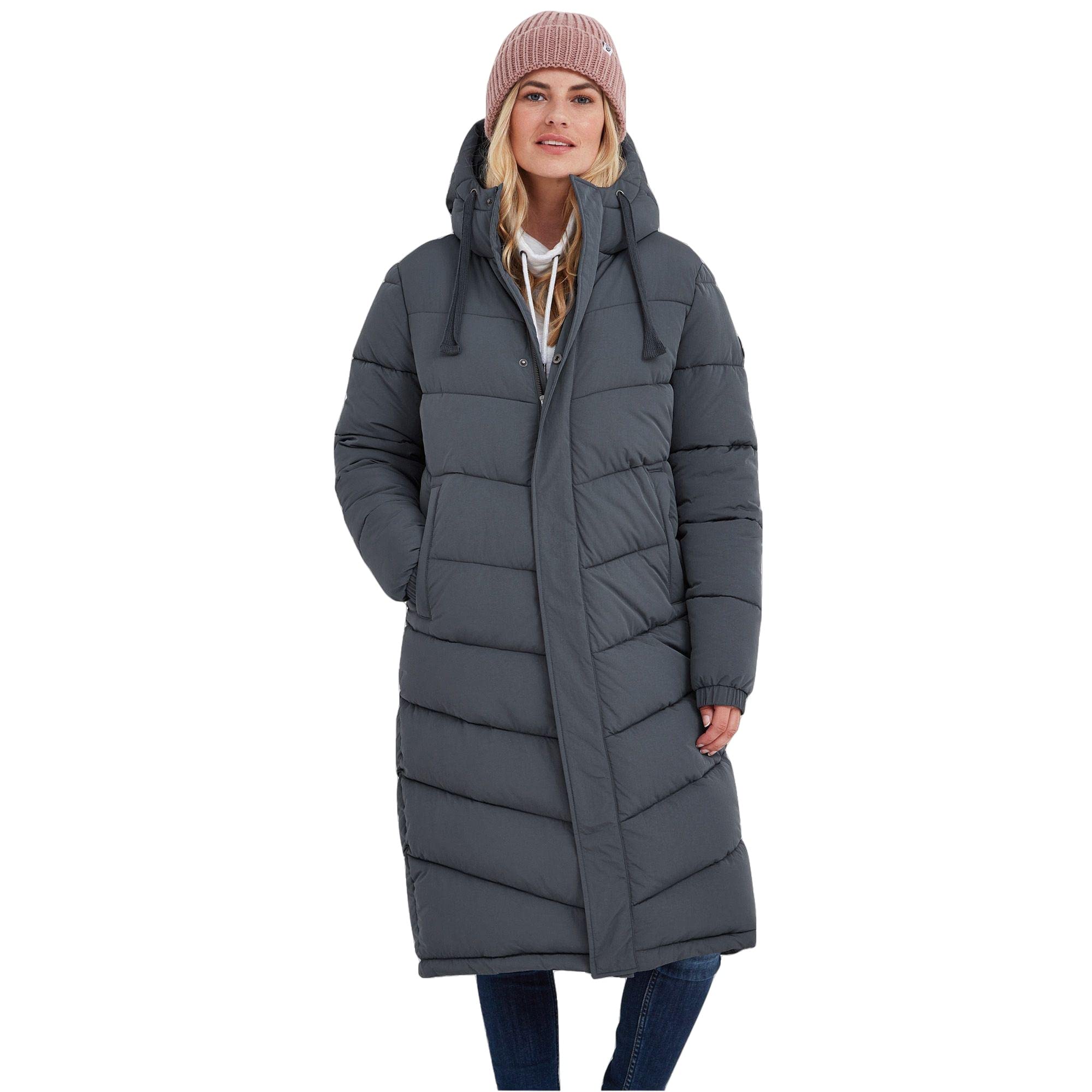 TOG24 Raleigh Womens Quilted Puffer Extra Long Coat Winter Hood