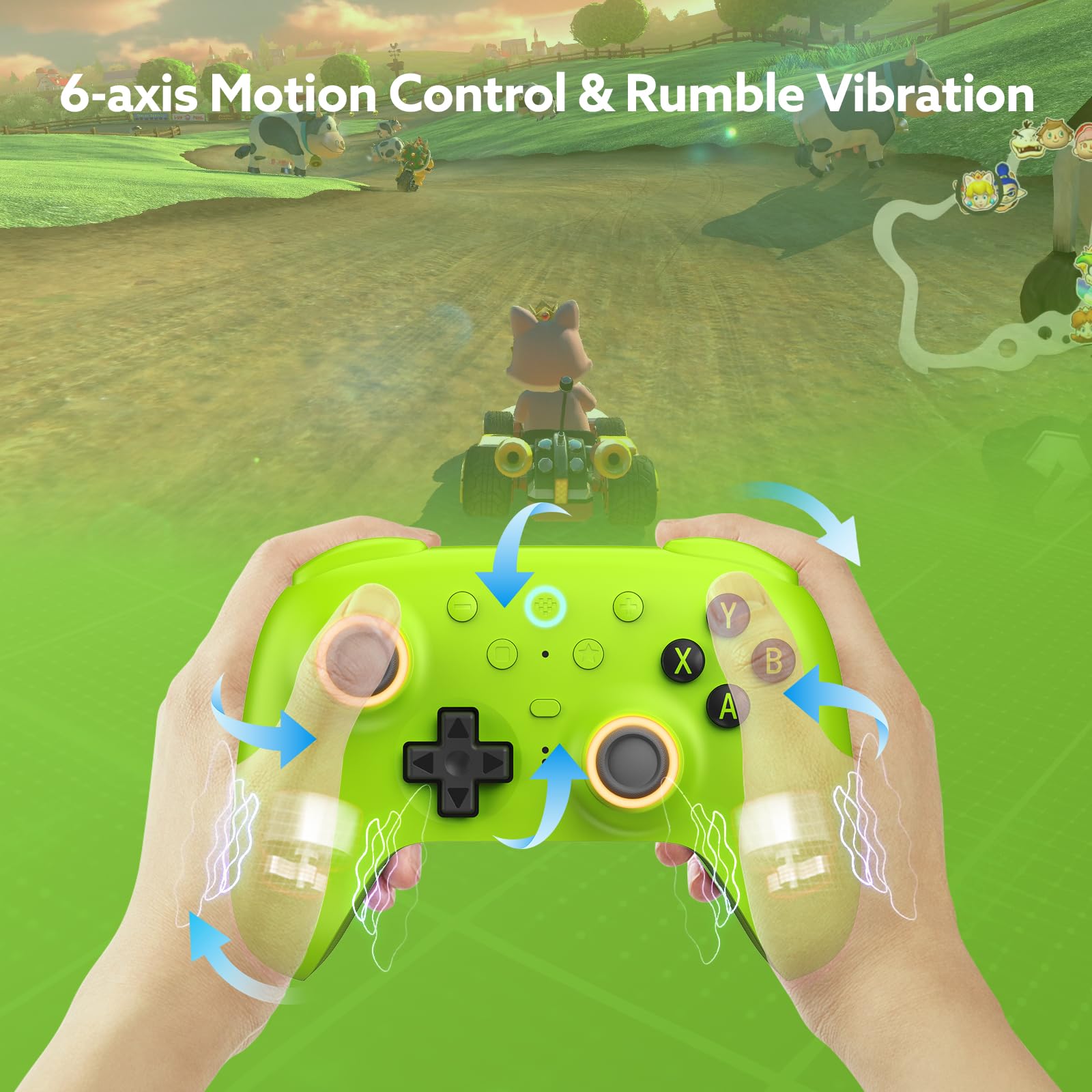 8BitDo Ultimate 2 Wireless Controller per PC/Android/Apple/Steam, Joystick TMR, Effetto Hall Commutabile/Trigger Tattili, Anello Fuoco RGB, 8Speed Wireless Tech 2.4G Gaming Controller con Dock Ricaric