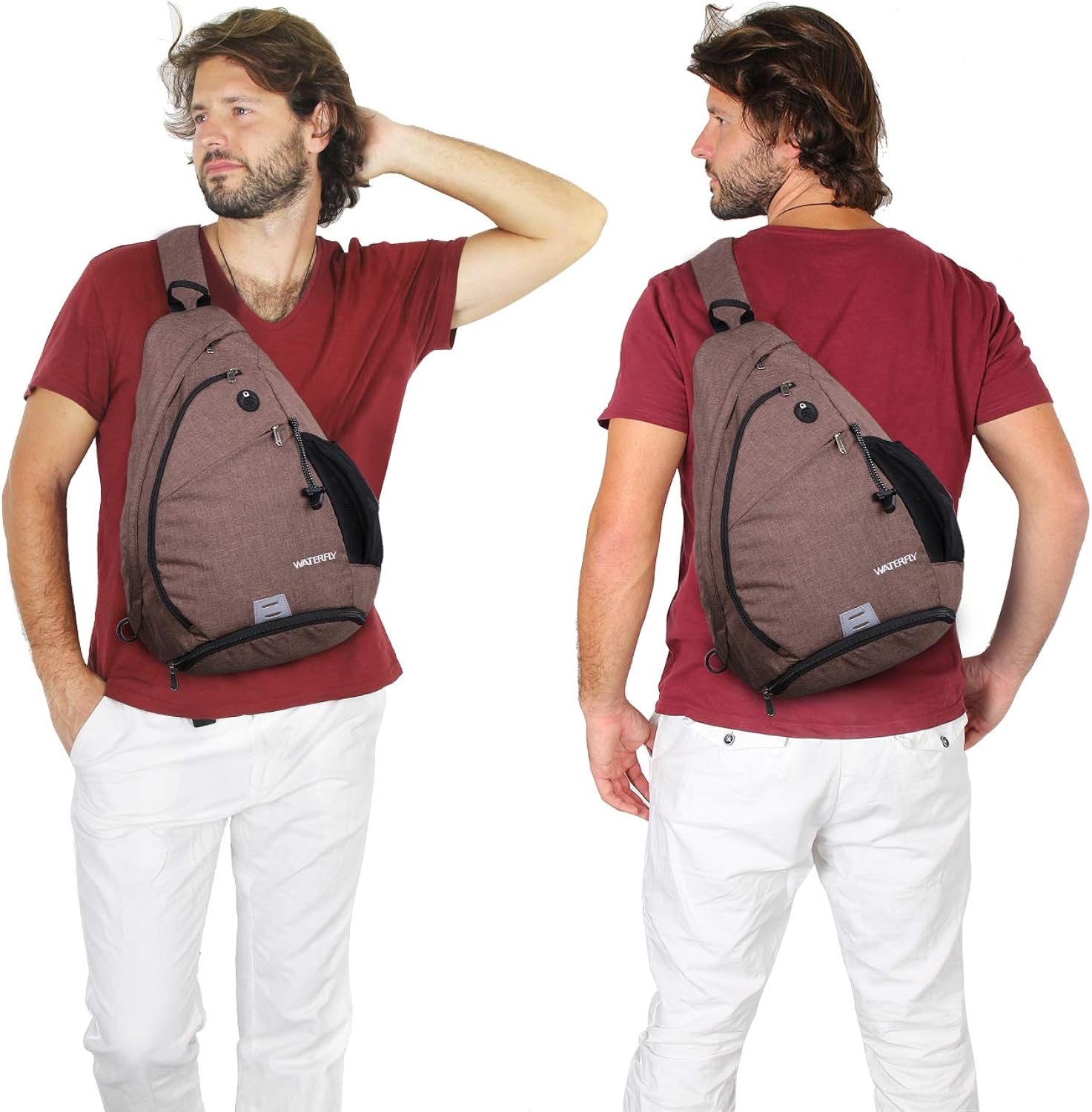 Miniatura 2 de WATERFLY - Mochila casual tipo bandolera, para llevar en el pecho