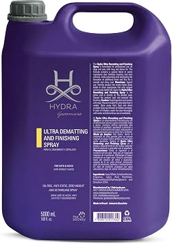 Hydra Professional Ultra Dematting and Finishing Spray for Dogs and Cats, Suitable for Pets with Long Hair, 169 fl.oz