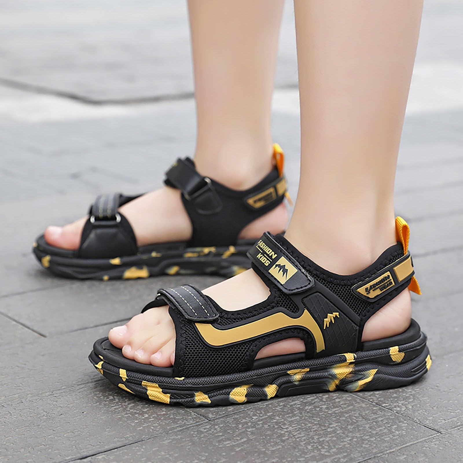 Genérico Sandalias de Playa para Niños Calzado Juvenil con Flexible y Punta Abierta Diseño Moderno Ideal para Verano Zapatos Ligeros Antideslizantes para Actividades Acuáticas