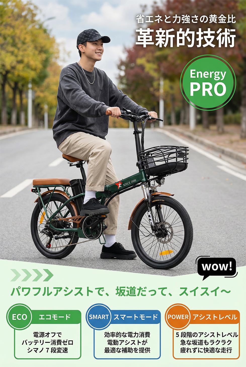 Amazon.co.jp: 2026改良型 電動自転車 折りたたみ式 20インチ 7.8Ah