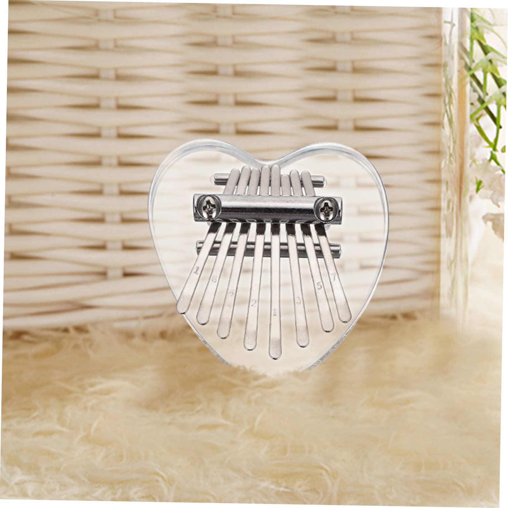 GOOHOCHY 4pcs Acrylic Mini Thumb Piano 8 Tone Kalimba Case Portable Boys and Girls Music Instrument
