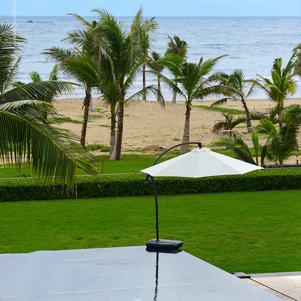 Parasol ogrodowy na zewnątrz, Parasol ogrodowy w stylu śródziemnomorskim, Parasol bananowy na zewnątrz, Ręcznie obsługiwany projekt parasola plażowego, Złamana biel