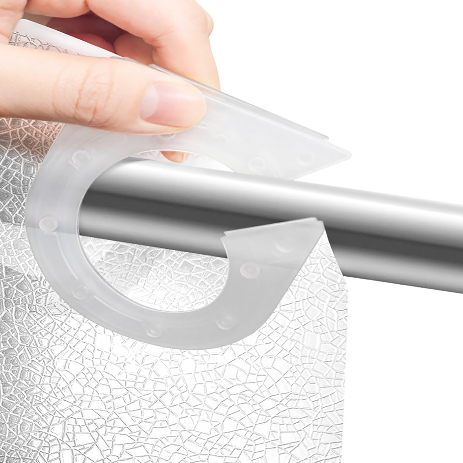 Générique Rideau de Douche en EVA épaissi Semi-Transparent Couleur Unie