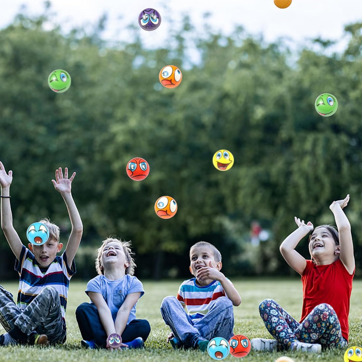 12 Pièces Balles Anti Stress De Visage Drôles, Jouet Anti
