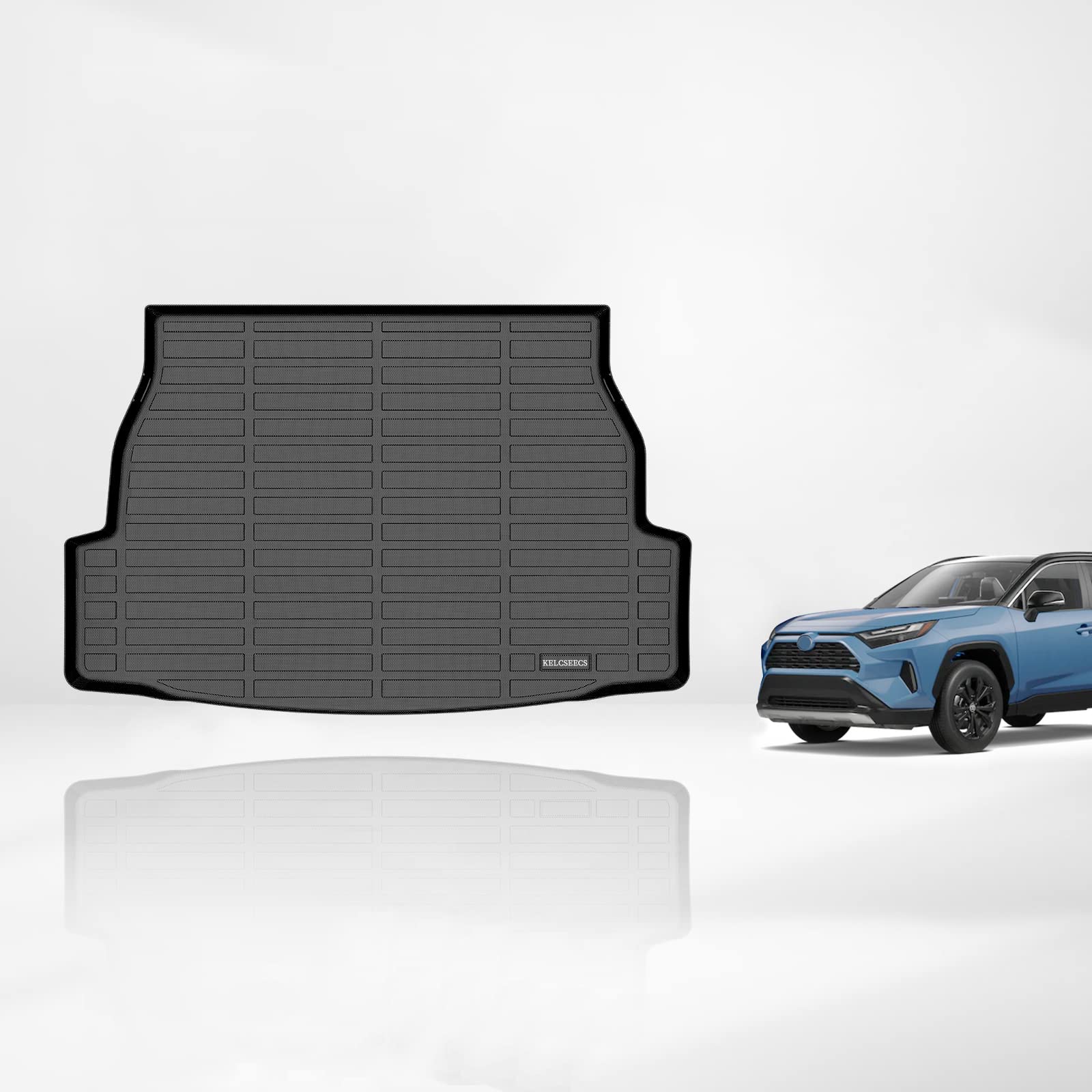 Photo 1 of KELCSEECS All-Weather Cargo Liner for Toyota Rav4&Toyota Rav4 Hybrid 2023 2022 2021 2020 2019 Custom Fit Car Trunk Mat - Black Cargo Liner for Toyota Rav4&Hybrid 2023-2019
