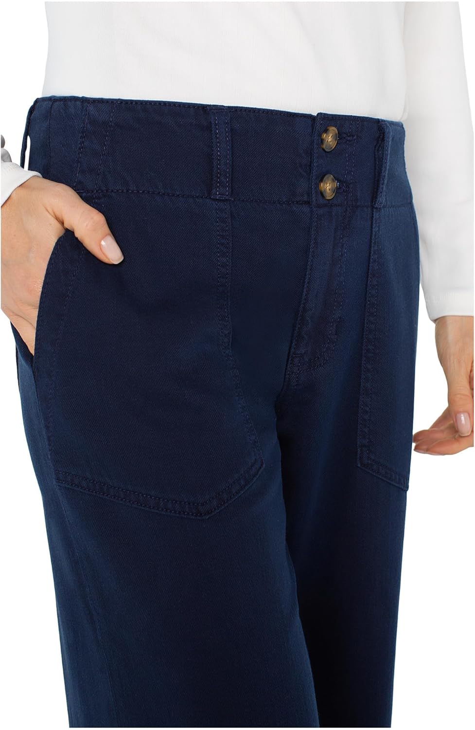 Liverpool Los Angeles Petite Utility Patch Pocket Wide Leg