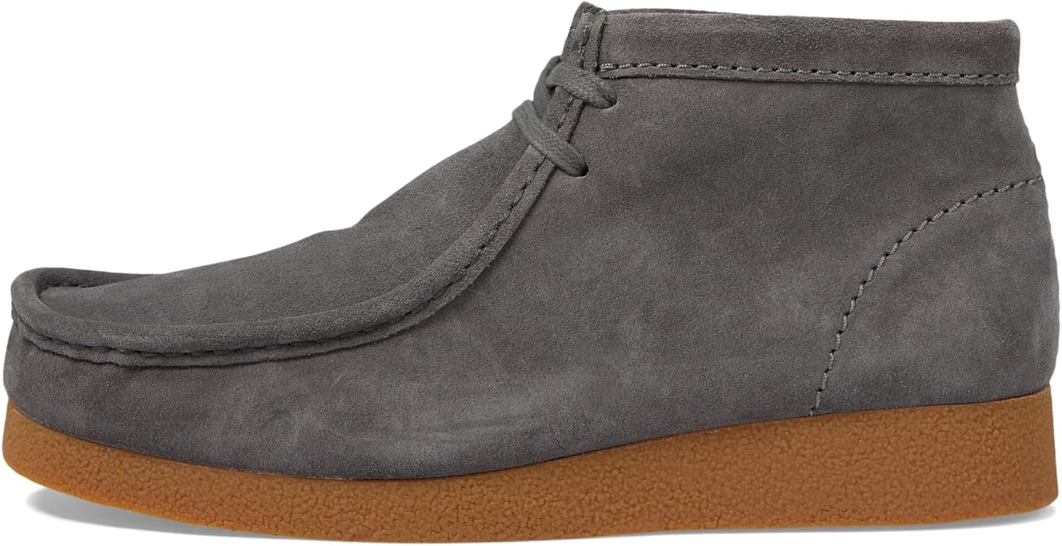Clarks Men's Wallabee Evo Boot Oxford, Grey Suede, 11