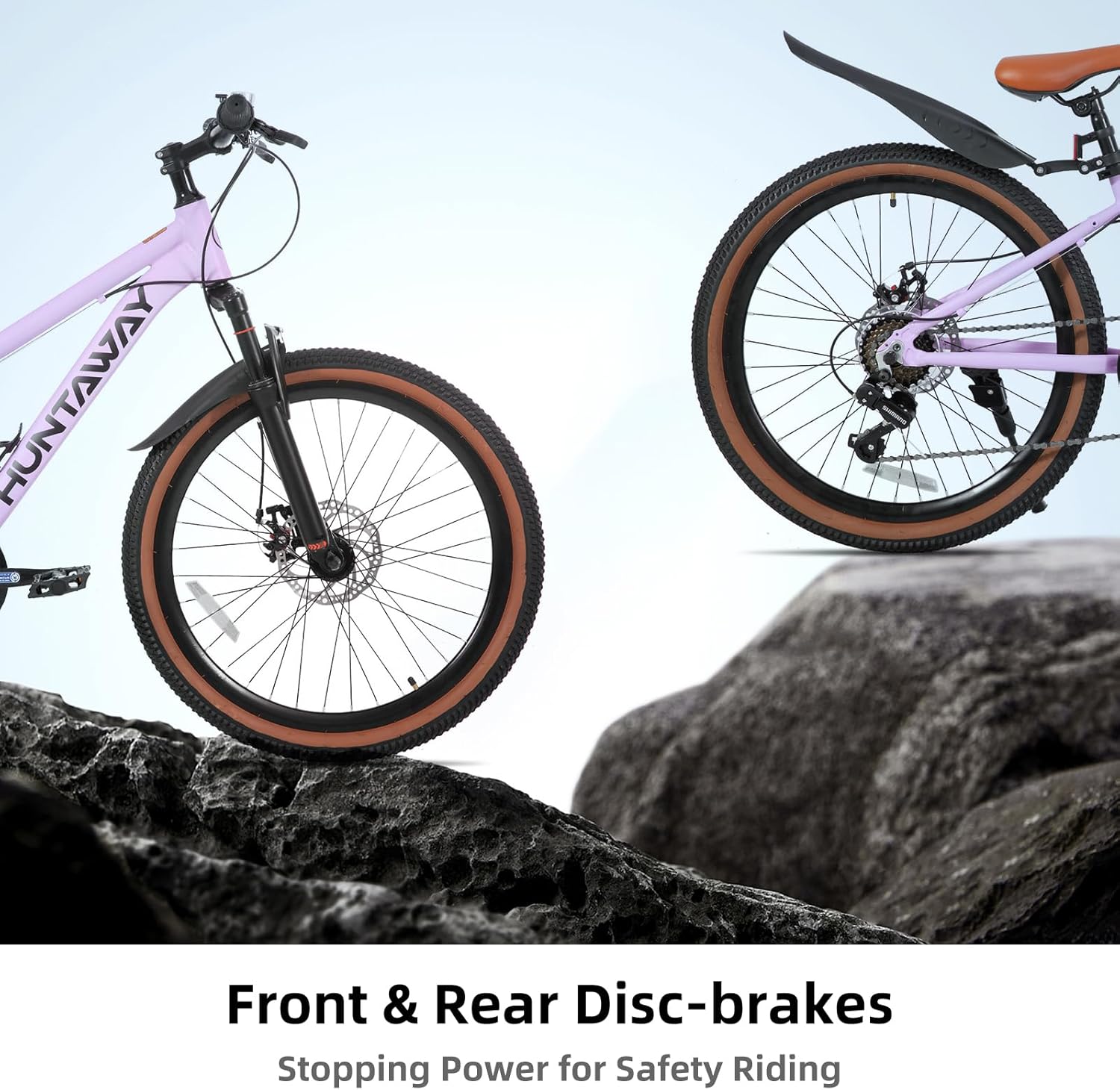 KEANO Huntaway 20 24 Inch Kids Bike for Boys & Girls Ages 7-12 Years Hardtail Mountain Bike for Kids with Aluminum Frame and 7-Speed Drivetrain Children Bicycle