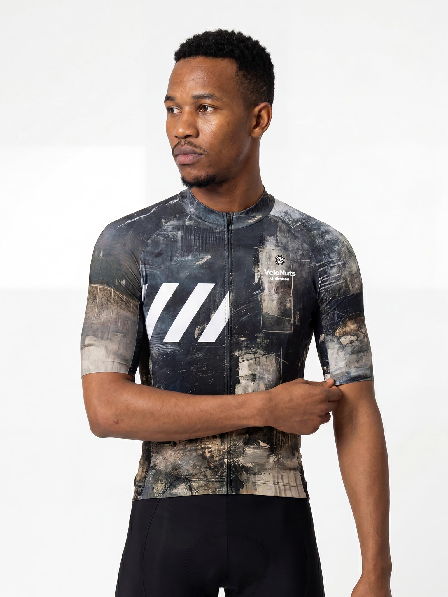 Maglia da ciclismo a maniche corte da uomo, traspirante, Urban Camo