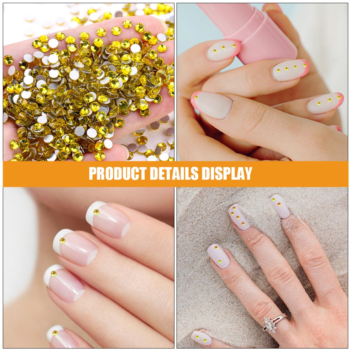 NUOBESTY 11520pezzi Strass Per Unghie Decorazioni Nail Art Con Rhinestones Piattaforma Per Manicure Adatti Per Phone Cases e Artigianato Vari