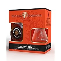 Vecchia Romagna Etichetta Nera 70cl Special Pack – Confezione regalo con un bicchiere. Brandy con doppio invecchiamento, gusto elegante e deciso. 38% vol.