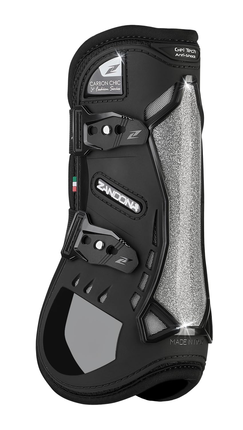 Zandonà Carbon Chic Tendon Protège-Barres Saut Obstacles Adulte Unisexe, Noir, S
