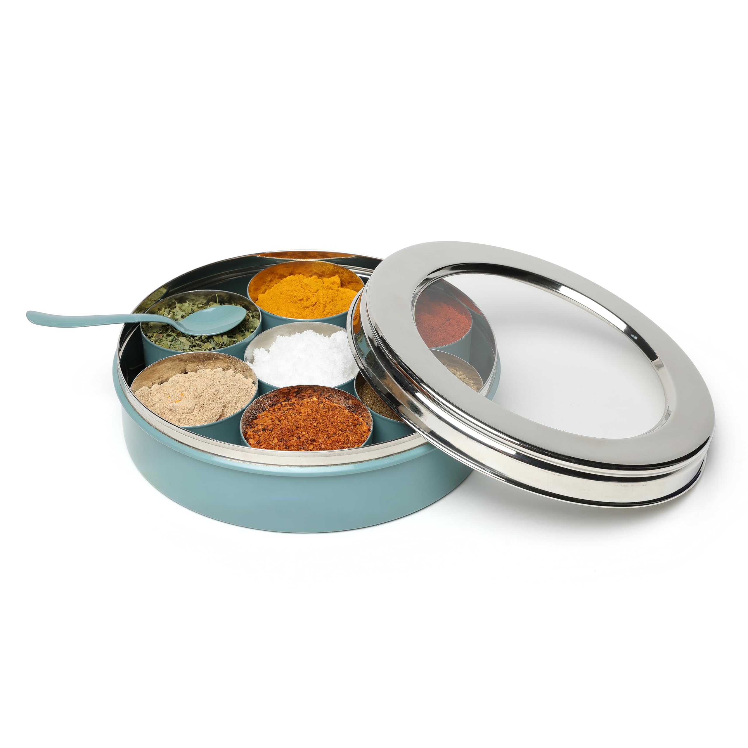 Stainless Steel Spice Box - Dudki Masala Dabba -7