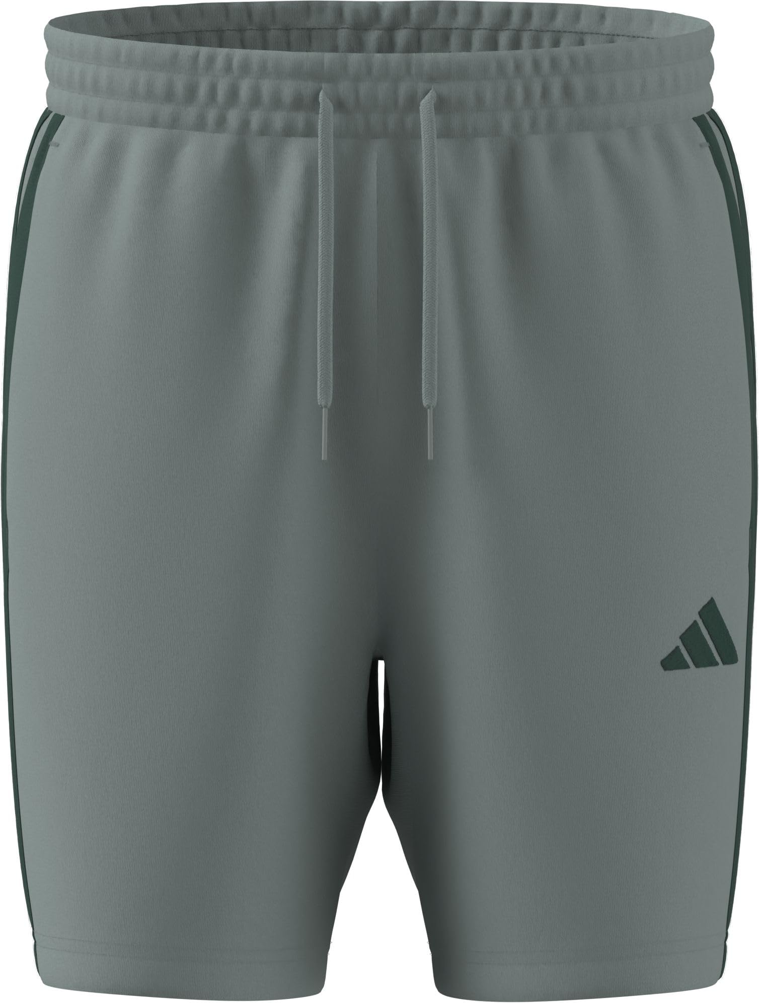 adidas Homme Essential Three Stripes French Terry Short, Wonder Sage/Collegiate Green, L