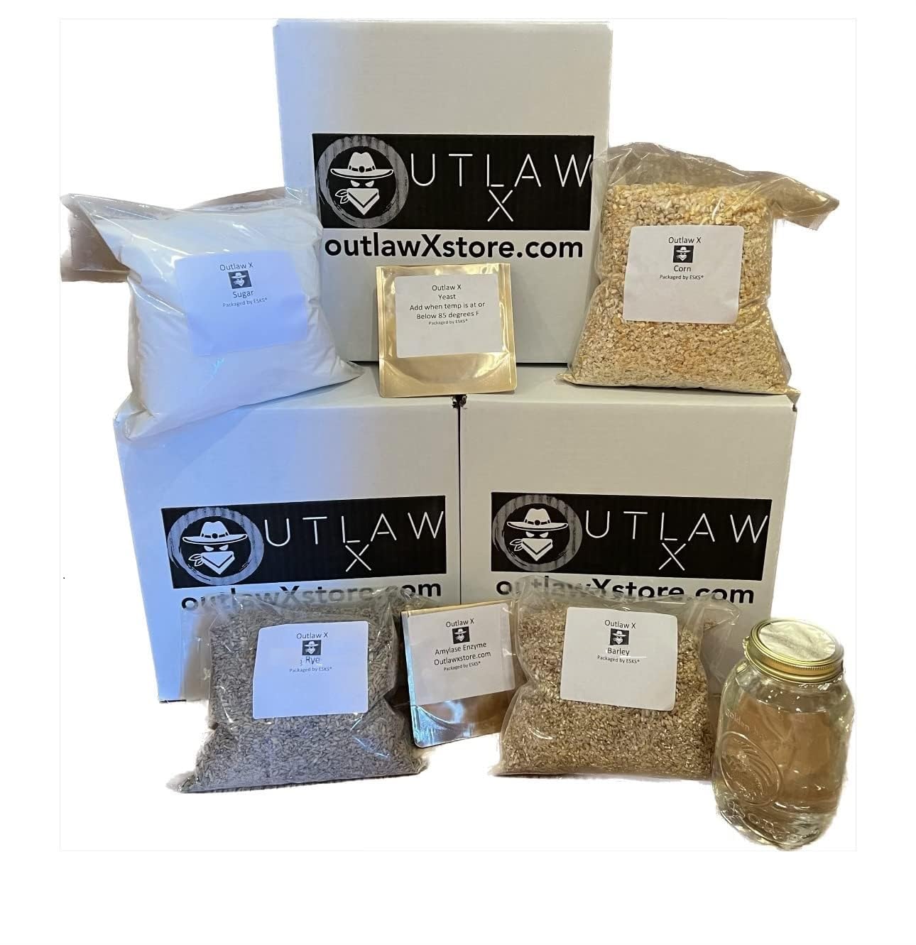 Outlaw X Big Mash Whiskey, Bourbon, Moonshine Grain Kit